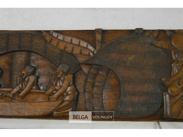 Afrikaanse houtsnijwerk 155x30cm - afbeelding 3 van  5