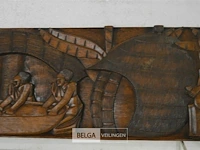 Afrikaanse houtsnijwerk 155x30cm - afbeelding 3 van  5