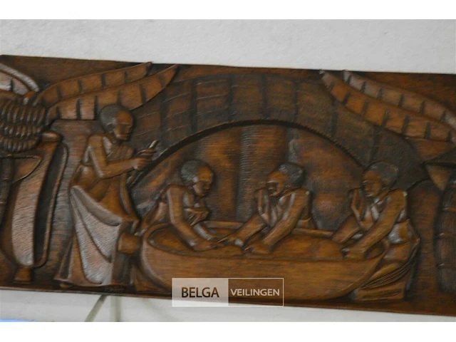 Afrikaanse houtsnijwerk 155x30cm - afbeelding 4 van  5
