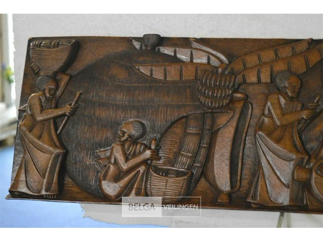 Afrikaanse houtsnijwerk 155x30cm - afbeelding 5 van  5