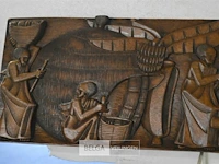 Afrikaanse houtsnijwerk 155x30cm - afbeelding 5 van  5