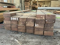 Afrormosia balken - lengtes +/- 3200mm - 3600mm - afbeelding 1 van  3