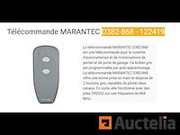 Afstandsbediening voor poort / garagedeur marantec d382-868 - 122419 - afbeelding 1 van  2