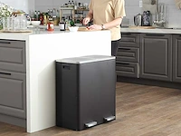 Afvalbak met dubbel compartiment 2 x 30l - afbeelding 1 van  8