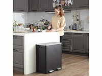 Afvalbak met dubbel compartiment 2 x 30l - afbeelding 2 van  8