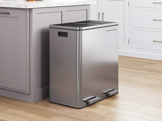 Afvalbak met dubbel compartiment 2 x 30l - afbeelding 1 van  10