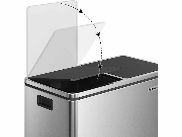 Afvalbak met dubbel compartiment 2 x 30l - afbeelding 10 van  10