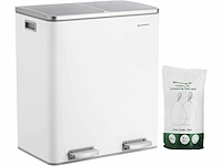 Afvalbak met dubbel compartiment 2 x 30l - afbeelding 2 van  8