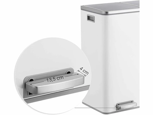 Afvalbak met dubbel compartiment 2 x 30l - afbeelding 8 van  8
