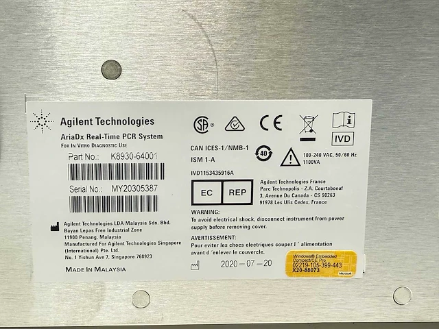 Agilent - ariadx real-time pcr system - 2020 - afbeelding 4 van  4
