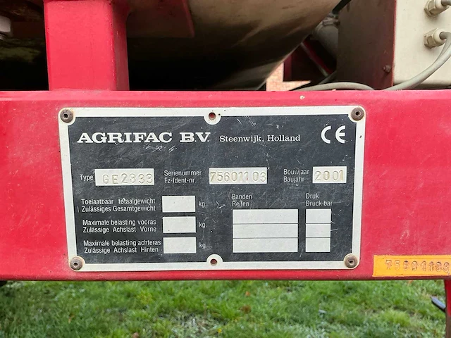 Agrifac ge2833 veldspuit - 2001 - afbeelding 6 van  14