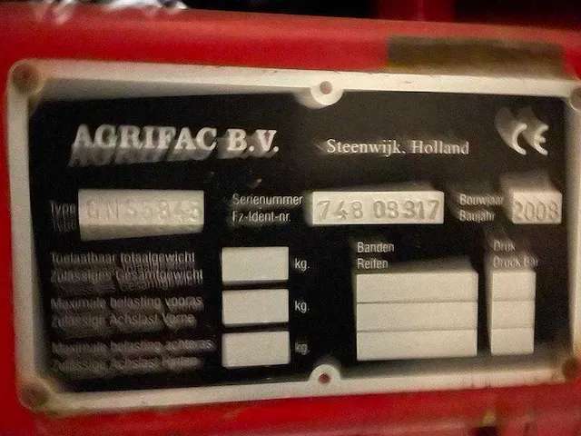 Agrifac gns5845 sproeimachine, 2008 - afbeelding 6 van  6