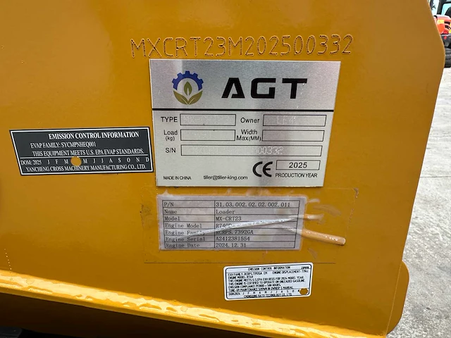 Agt - 2025 - mx-crt23 - rupsschranklader - afbeelding 25 van  31