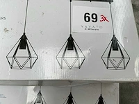 Aigostar retro pendant hanglamp (3x) - afbeelding 4 van  5