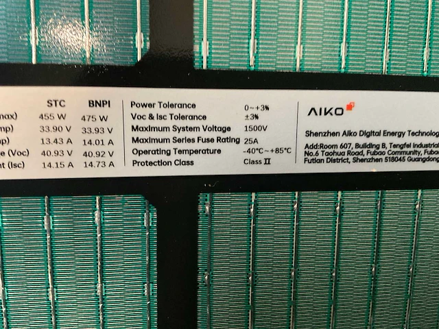 Aiko a455-mah54db zonnepaneel (10x) - afbeelding 7 van  15