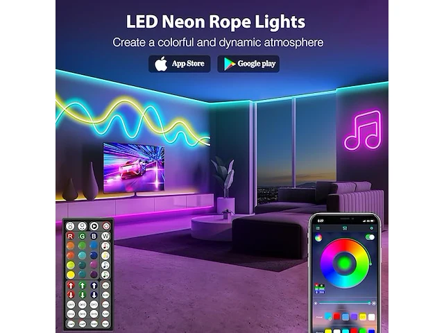 Ailbton 6 m neon led-strip - afbeelding 3 van  4