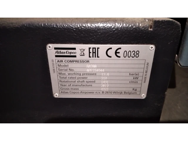 Air compressor - atlas copco - afbeelding 3 van  6