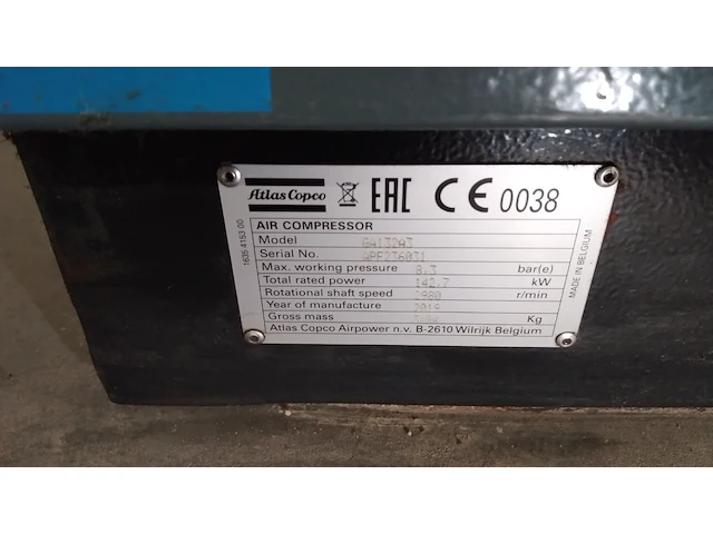 Air compressor - atlas copco - afbeelding 2 van  6