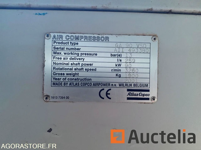 Air compressor atlas ga90 vsd ff - afbeelding 2 van  11