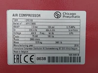 Air compressor chicago pneumatic + dryer + air tanks - afbeelding 12 van  17