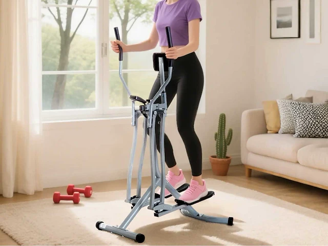 Air walker glider, elliptisch fitnessapparaat met lcd-scherm - afbeelding 1 van  6