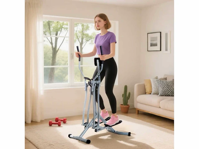 Air walker glider, elliptisch fitnessapparaat met lcd-scherm - afbeelding 2 van  6