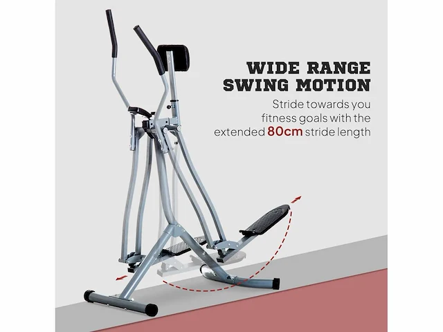 Air walker glider, elliptisch fitnessapparaat met lcd-scherm - afbeelding 5 van  6