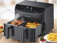 Airfryer - gourmetmaxx - dubbele mand - 2x 3,5 l - zwart