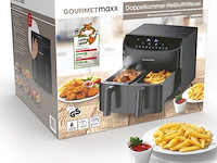 Airfryer - gourmetmaxx - dubbele mand - 2x 3,5 l - zwart - afbeelding 2 van  5