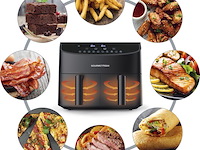 Airfryer - gourmetmaxx - dubbele mand - 2x 3,5 l - zwart - afbeelding 4 van  5