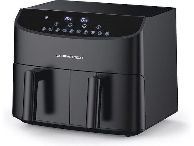 Airfryer - gourmetmaxx - dubbele mand - 2x 3,5 l - zwart - afbeelding 3 van  5