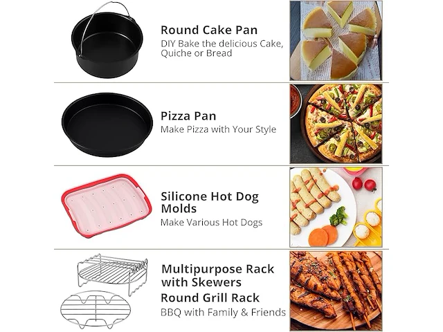 Airfryer accessoires (16stuks) - afbeelding 4 van  5