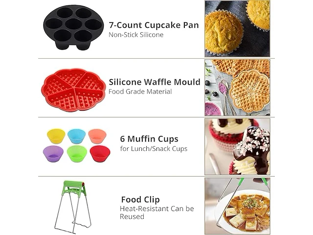 Airfryer accessoires (16stuks) - afbeelding 1 van  5