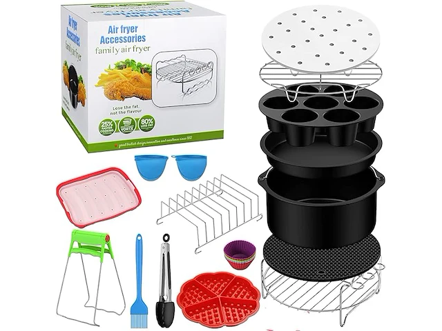 Airfryer accessoires (16stuks) - afbeelding 2 van  5