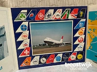 Airlines of the world publiciteitsaffiche met sabena vliegtuig op cover - afbeelding 4 van  9