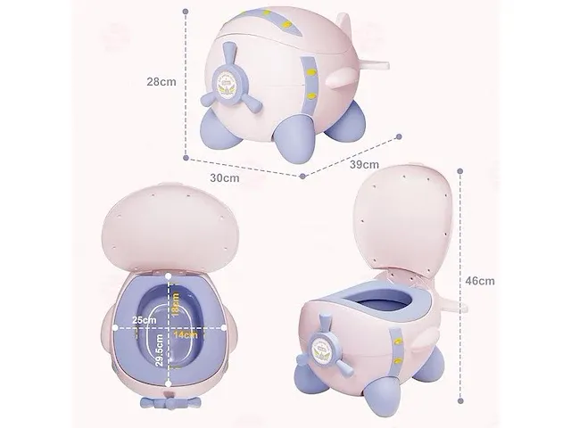 Airplane potty trainer roze - afbeelding 3 van  3