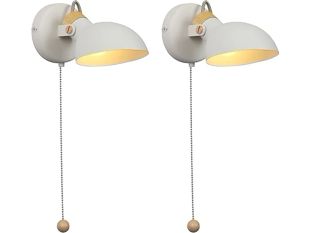 Aisilan set van 2 wandlampen met trekschakelaar - afbeelding 1 van  3