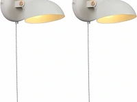 Aisilan set van 2 wandlampen met trekschakelaar - afbeelding 1 van  3