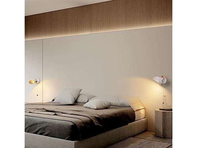 Aisilan set van 2 wandlampen met trekschakelaar - afbeelding 3 van  3