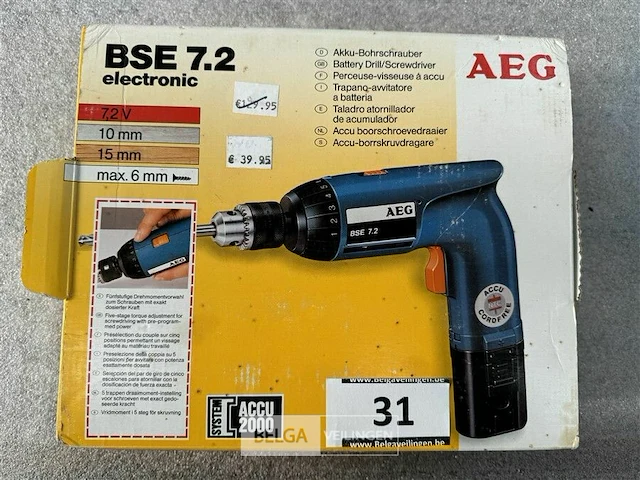 Akku boorschroevedraaier aeg 7,2 volt bse7.2 - afbeelding 1 van  2