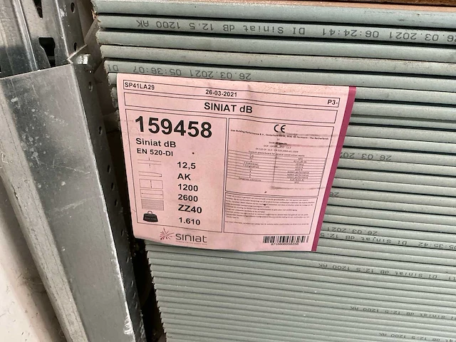 Akoestische gyprocplaten siniat db (80x) - afbeelding 6 van  7