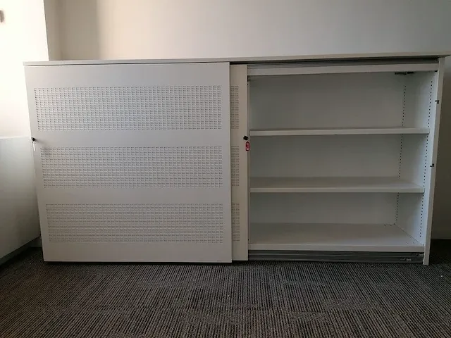 Akoestische schuifdeurkast pami, 2-delig, laag - afbeelding 2 van  4