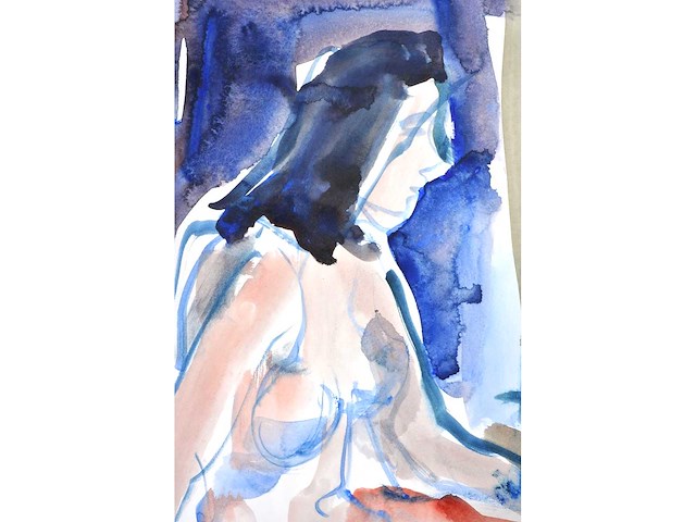 Albert de deken - naakt - aquarel - afbeelding 4 van  8