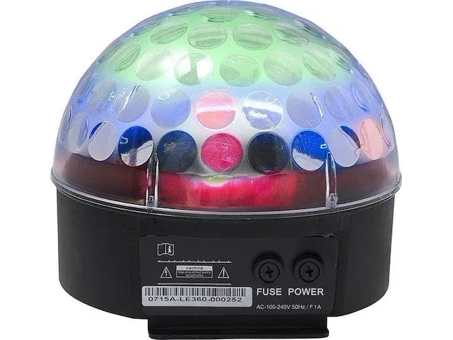 Alecto le-360 led disco lamp - geeft het effect van een echte discobol - zwart/ multi - afbeelding 1 van  9