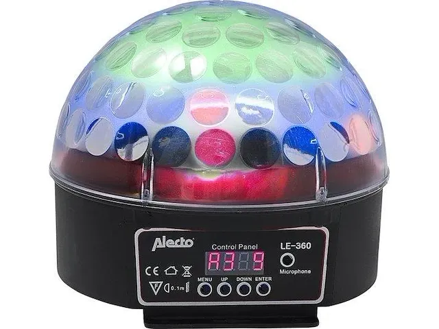 Alecto le-360 led disco lamp - geeft het effect van een echte discobol - zwart/ multi - afbeelding 2 van  9