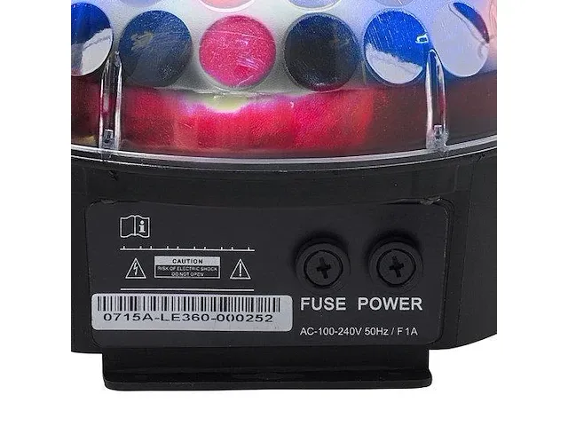 Alecto le-360 led disco lamp - geeft het effect van een echte discobol - zwart/ multi - afbeelding 4 van  9