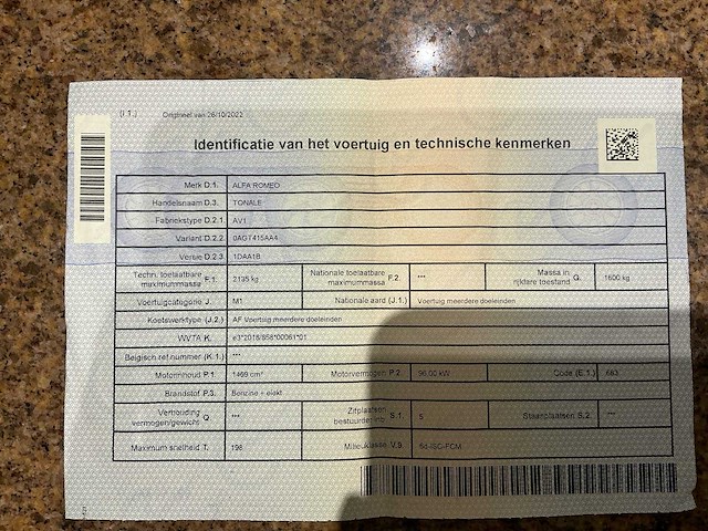 Alfa romeo - tonale - av1 - car - 2022 - afbeelding 19 van  26