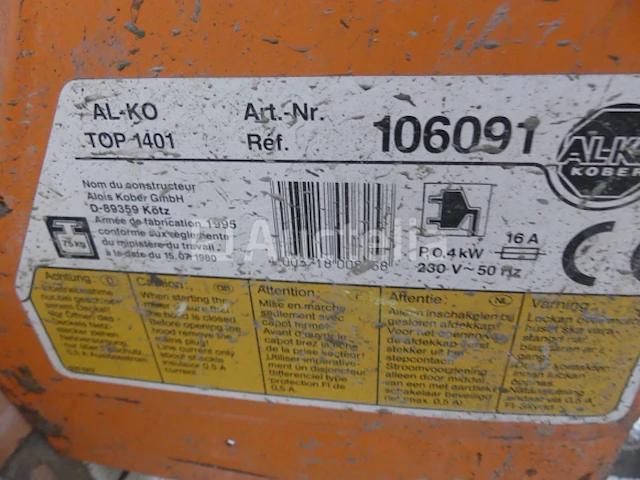 Alko top1401 betonmixer - afbeelding 4 van  6