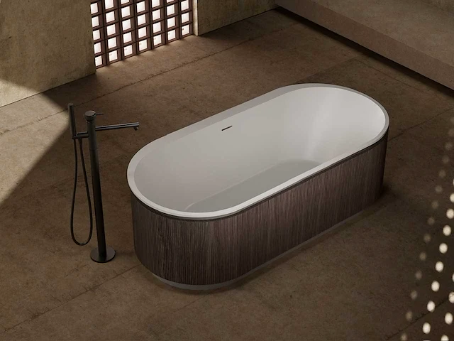 Alpha design - heupbad - massief oppervlak walnoot - afbeelding 2 van  5