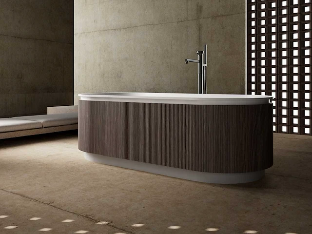 Alpha design - heupbad - massief oppervlak walnoot - afbeelding 3 van  5